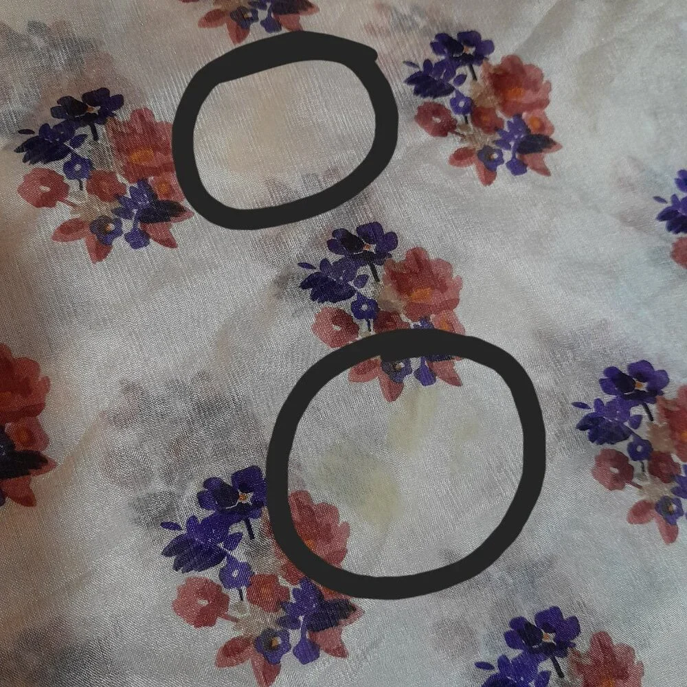 Aerie Silk Scarf Floral Patterns with Tassels